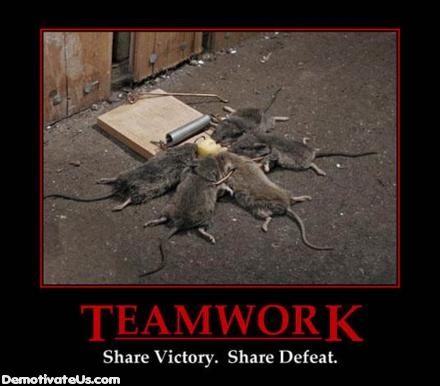 Motivational Posters  Work on Mouse Team Work Demotivational Poster